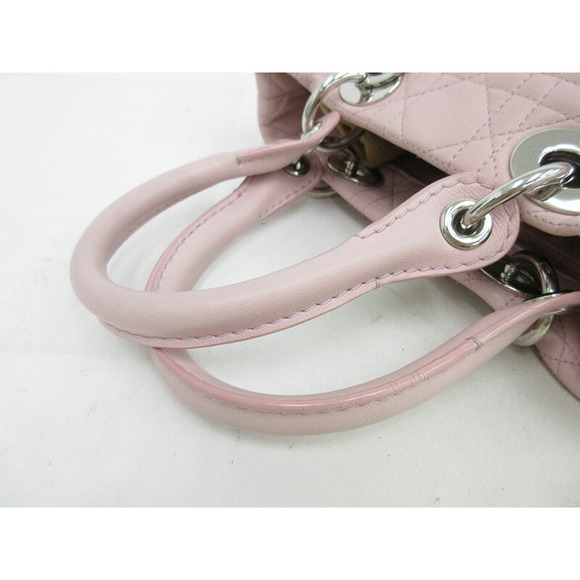 Christian Dior Cannage Tote Bag Lambskin Pink - Picture 7 of 10
